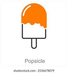 Paleta de helado y concepto de icono de comida