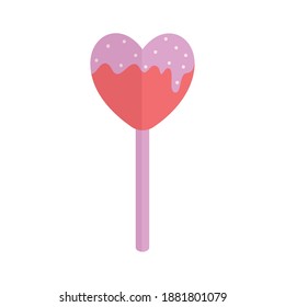 popsicle with form of a heart vector illustration design