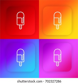 Popsicle four color gradient app icon set