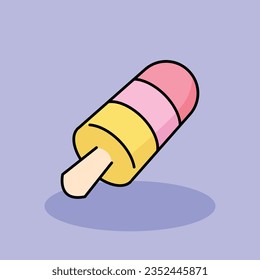 Popsicle Free vector cartoon icon illustration.Teenager Signs and Texts icon concept isolated . flat cartoon style
