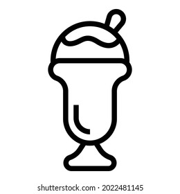 Popsicle gelato icon outline vector. Cold ice cream. Chocolate gelato