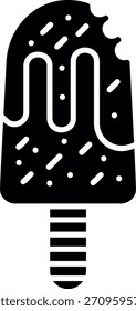 Popsicle Glyph Style Icon Design