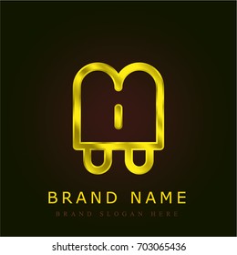 Popsicle golden metallic logo