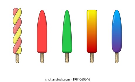 vectores de barras de helado de pópsicas