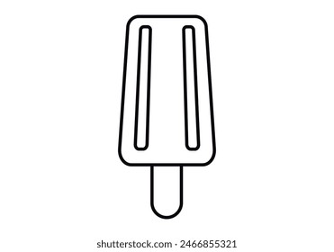 Popsicle ice cream black icon.