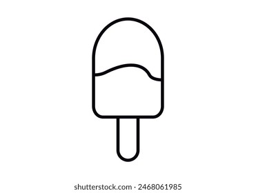 Popsicle ice cream black icon