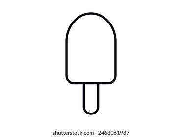 Popsicle ice cream black icon