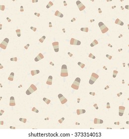 Popsicle ice cream with crumble mixture vintage pattern. Retro background with used texture. Seamless