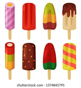 popsicle ice cream element vector