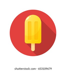 Popsicle ice cream flat icon vector