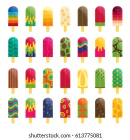 Popsicle ice cream flat vector