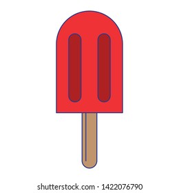 Popsicle ice cream fronzen isolated cartoon vector illustration graphic design