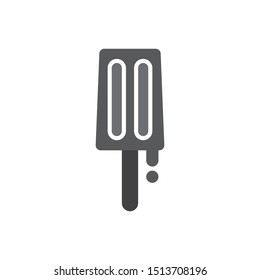 Popsicle ice cream icon. flat simple pictogram. vector illustration