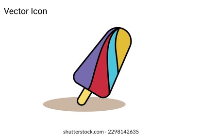 popsicle ice cream icon vector illustrator