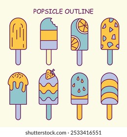 POPSICLE - ICE CREAM ICONS SET