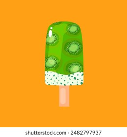 Helado de paleta con sabor a kiwi 