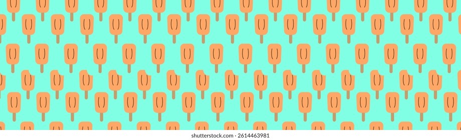 popsicle ice cream pattern on a blue background,