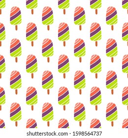 popsicle ice cream repeat seamless pattern