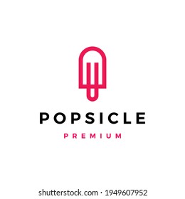 popsicle ice cream simple logo vector icon illustration