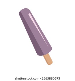 Popsicle ice cream. Ice cream stick. Blueberry ice cream. Street food. Dessert food. Fruity ice cream.