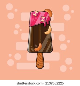 Popsicle ice cream vector has nicely arranged layers and groups. Easily understandable and color changeable. 