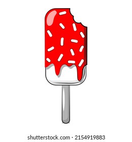 Popsicle ice cream. Vector illustration on a white background.
