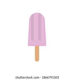 Popsicle ice cream. Vector stock flat illustration isolated on a white background