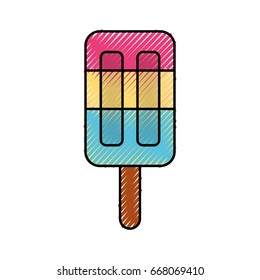 Popsicle ice isolated icon