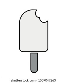 Popsicle ice outline icon. flat style sign for mobile concept and web design. Ice Cream vector icon. Symbol, logo illustration. 