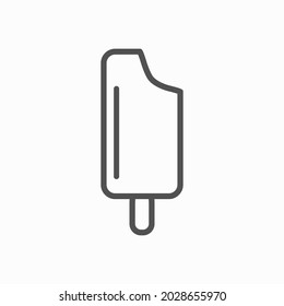 Popsicle ice outline icon. linear style sign for mobile concept and web design. Ice Cream stick simple line vector icon.