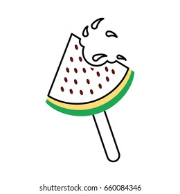 Popsicle ice watermelon icon