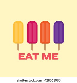 Popsicle ice-cream isolated background