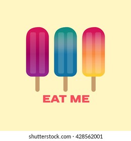 Popsicle ice-cream isolated background