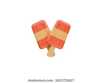 popsicle icon 3d illustration render