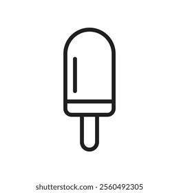 Popsicle icon Black and white logo