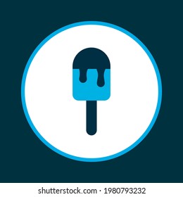 Popsicle icon colored symbol. Premium quality isolated ice cream element in trendy style.