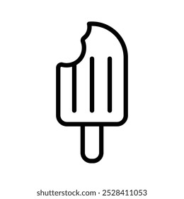 Un icono de paleta que representa una golosina congelada y colorida en un palo. Vector de Premium