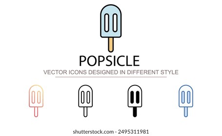 Popsicle icon design with white background stock illustration