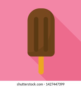 Popsicle icon. Flat illustration of popsicle vector icon for web design
