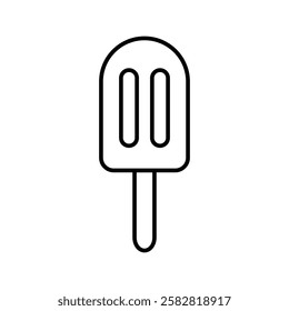 Popsicle icon Flat isolated outline sign