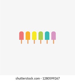 popsicle icon graphic element Illustration template design