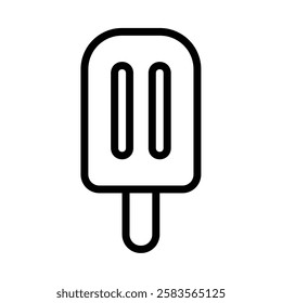 Popsicle icon illustration in line style. Perfect for website mobile app presentation. Suitable for any user interface and user experience