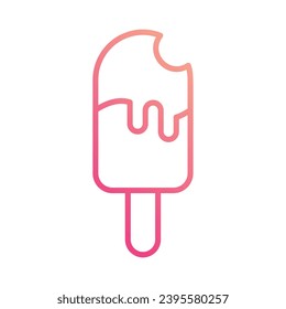 Popsicle icon isolate white background vector stock illustration.