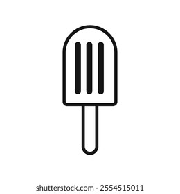 Popsicle icon Isolated flat vector in outline