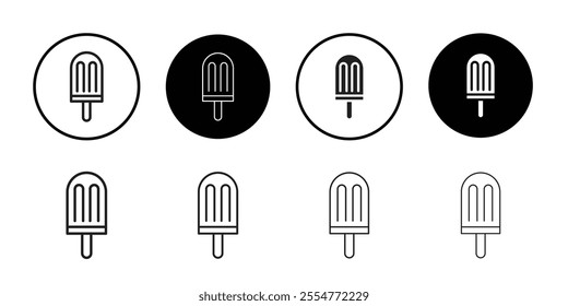 Popsicle icon Line Art Logo set