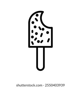 Popsicle icon linear logo isolated