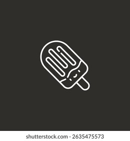  Ícone de picolé logotipo vetor plano design