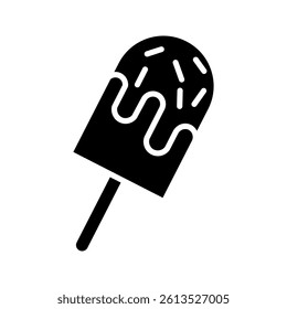 Popsicle icon on white background