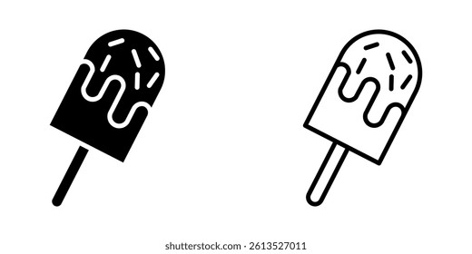 Popsicle icon on white background