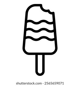 popsicle icon party line style. Related with celebrations, birthday, holidays subjects and more.